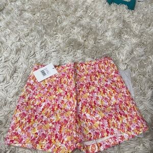 Hale Bob Pink and Yellow High Waist Women Shorts